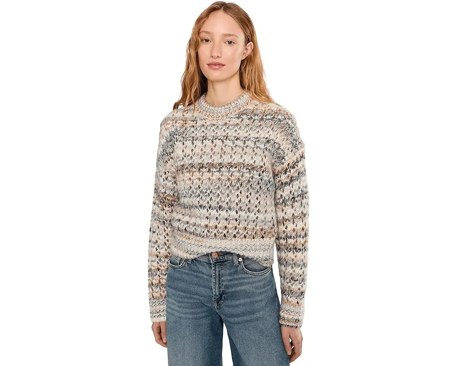 Свитер Madewell Fawn Open Stitch с полосками и ажурной вязкой