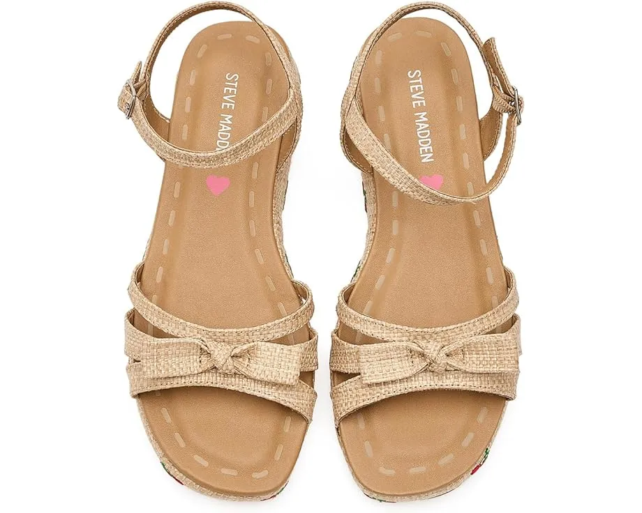 Детские сандалии Steve Madden Magenta на платформе с плетеными бретелями и вышивкой