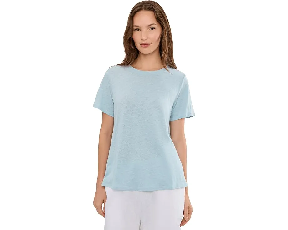 Футболка Eileen Fisher с круглым вырезом из органического льняного джерси