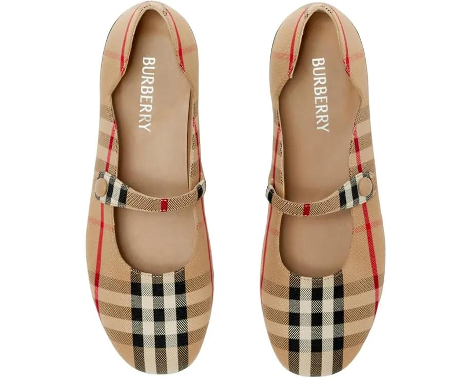 Ботинки Seth Check Burberry Kids из мягкого хлопка с клетчатым принтом