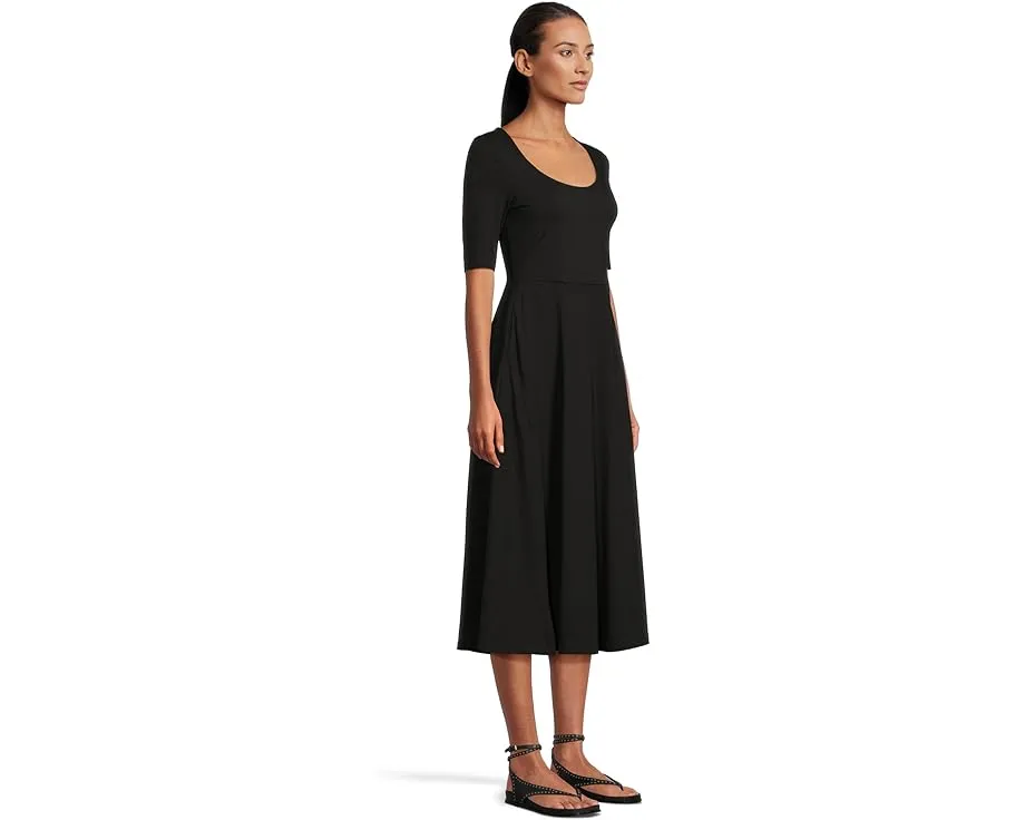 Fit & Flare Scoop Midi Dress