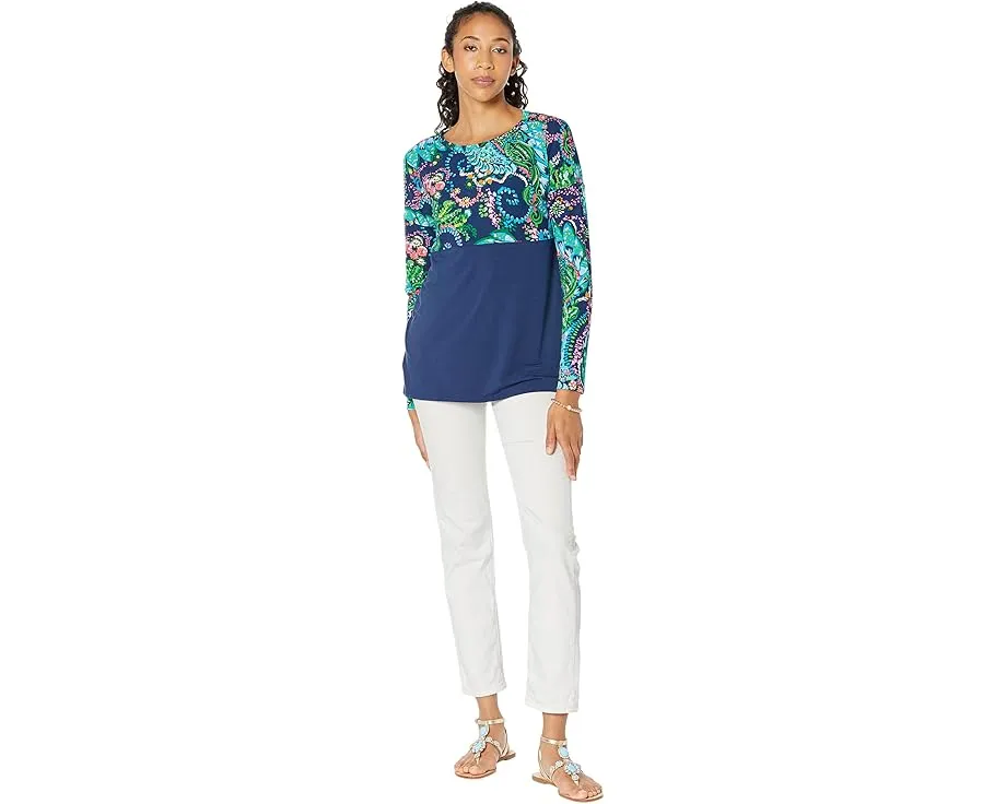 Lilly Pulitzer Finn Top с цветными блоками и принтом