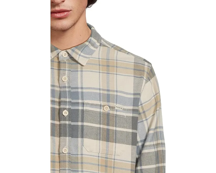 Hurley Portland Stretch Flannel с длинным рукавом и карманом на груди