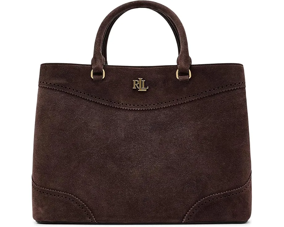 Сумка Lauren Ralph Lauren Perforated Suede Large Marcy Satchel из замши