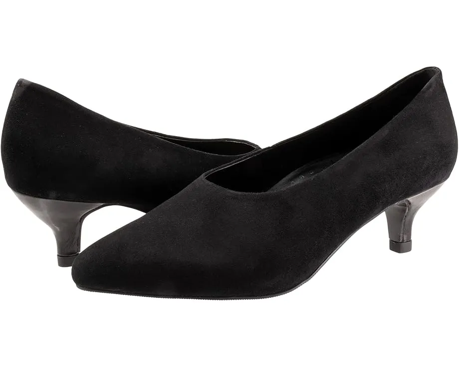 Trotters Kimber лодочки на каблуке kitten из мягкой кожи