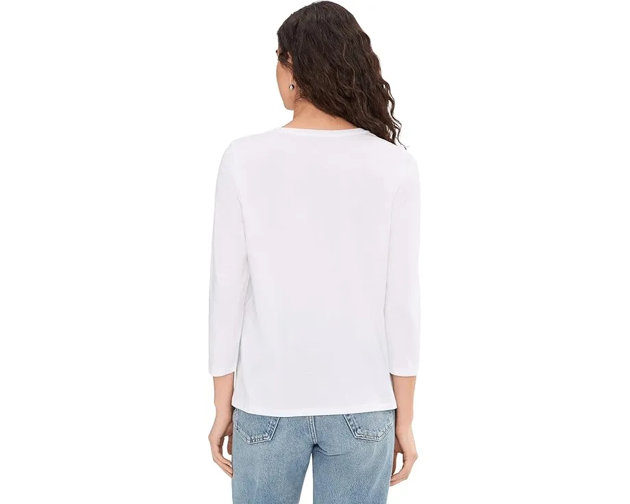 Футболка Eileen Fisher из органического пима хлопка с круглым вырезом