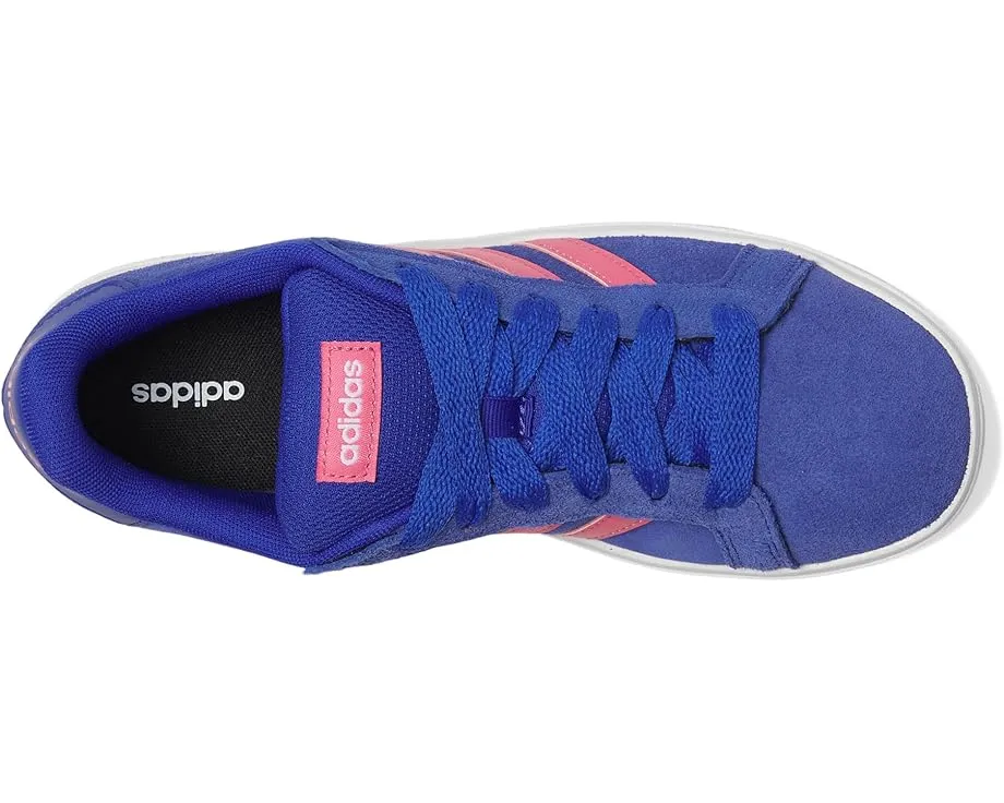 Кроссовки Adidas Grand Court 00S из замшевой кожи с пухлым язычком для детей