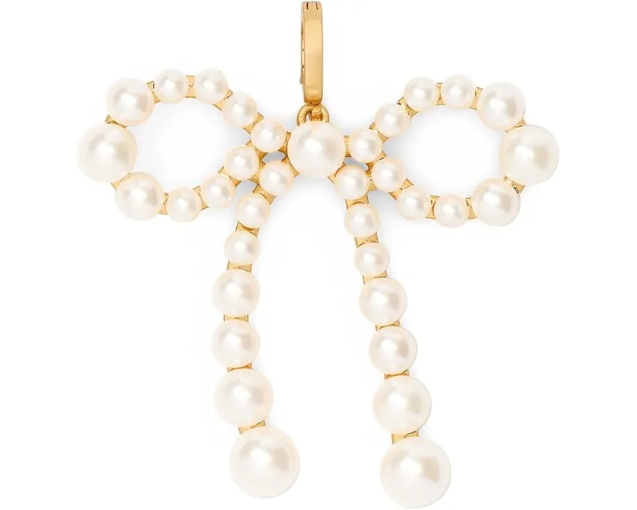 Шарм One In A Million с бантом и жемчугом из полированной латуни