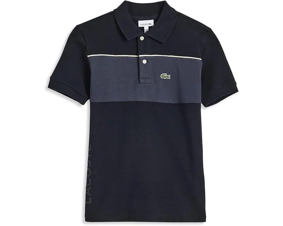 Футболка поло Lacoste с цветными вставками для школьников