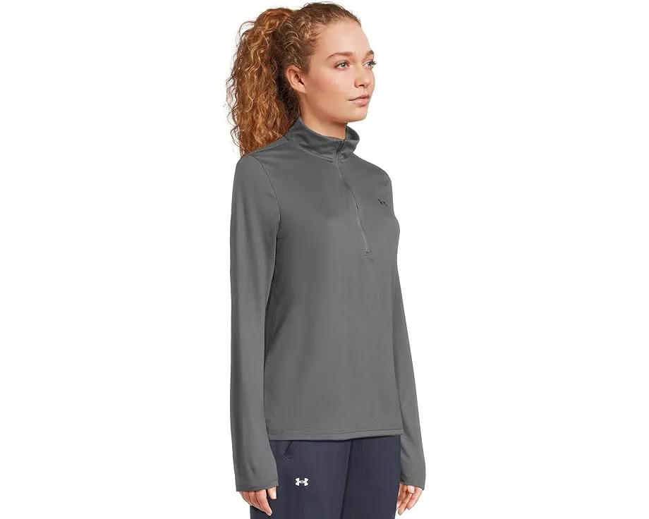 Under Armour футболка Tech 1/2 Zip Solid с воротником и длинными рукавами