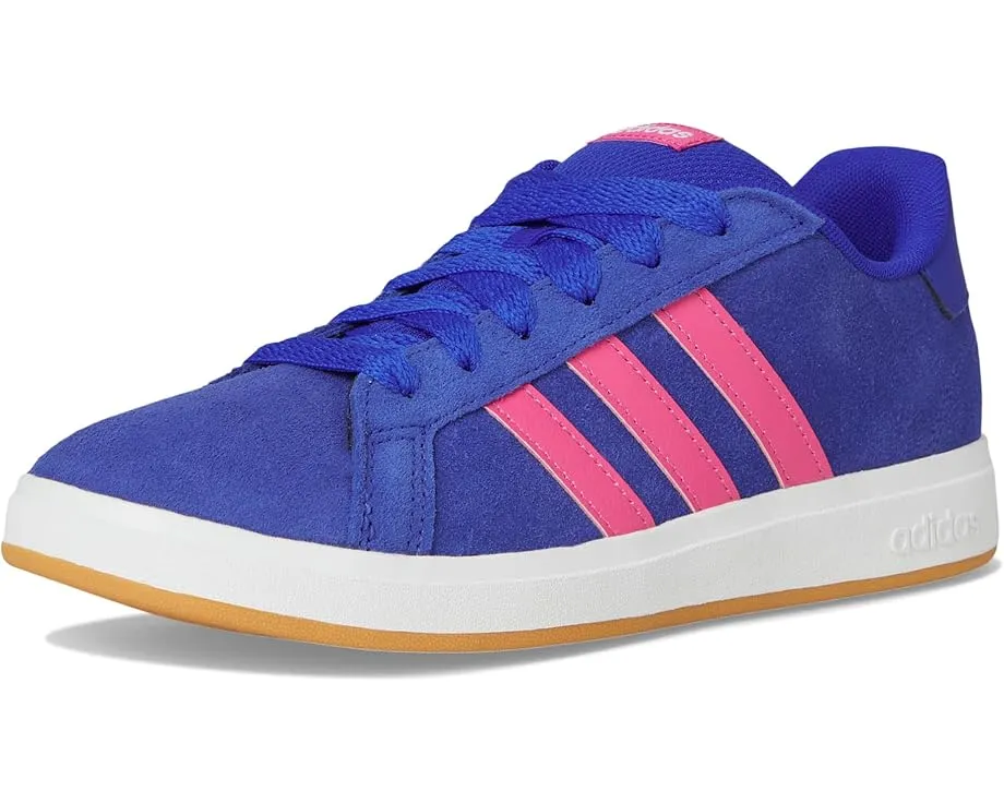 Кроссовки Adidas Grand Court 00S из замшевой кожи с пухлым язычком для детей