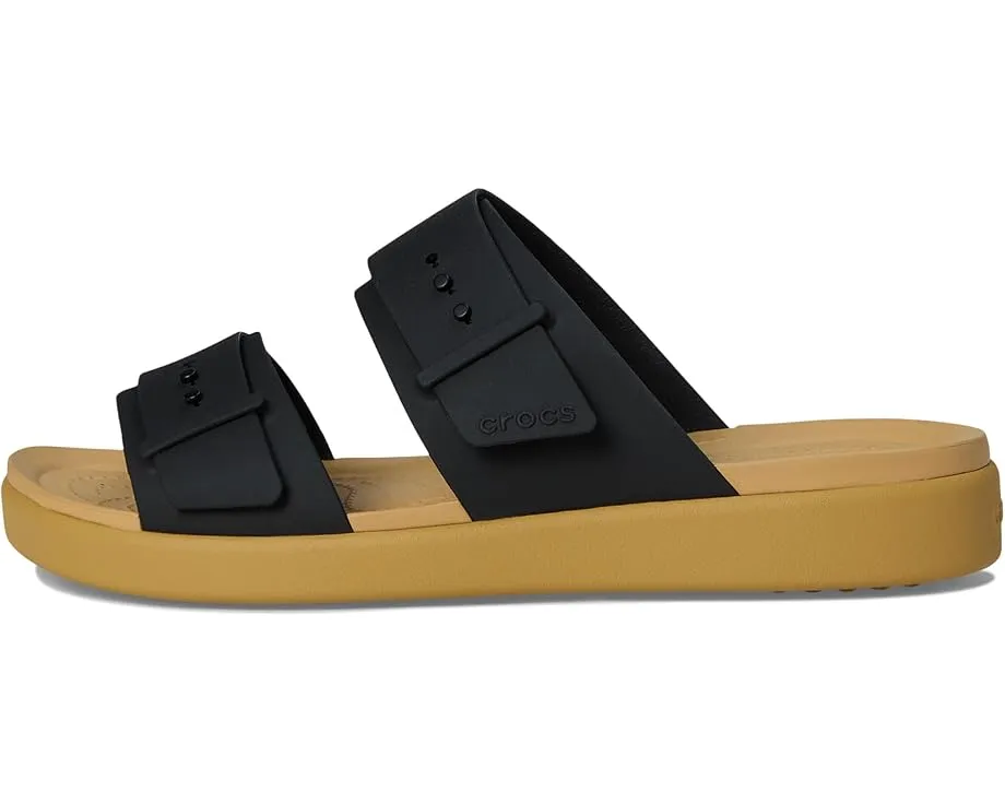 Сандалии Crocs Brooklyn Buckle Low Wedge с платформой и пеной LiteRide