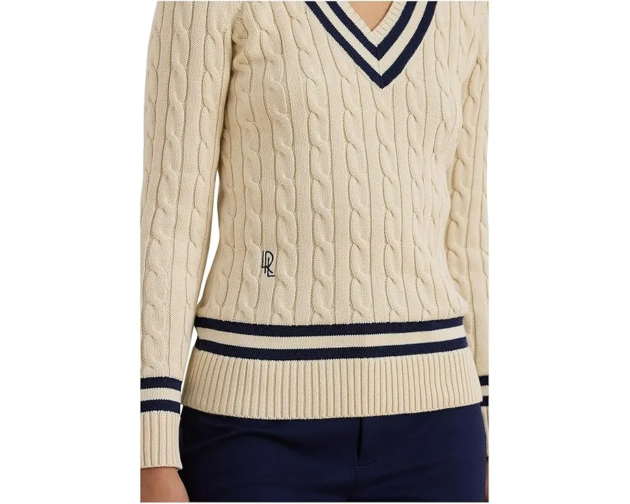 Lauren Ralph Lauren Свитер с рельефным узором из хлопка в стиле крикет