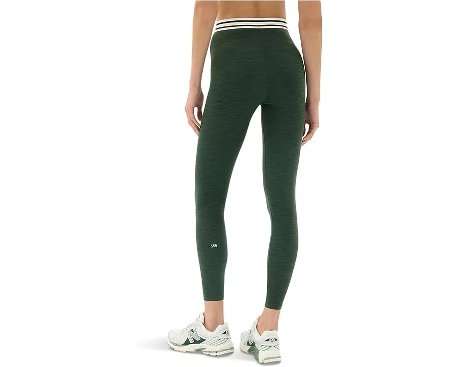 Леггинсы Splits59 Bailey High Waist Active Rib 7/8 с рельефной резинкой и полосатым поясом