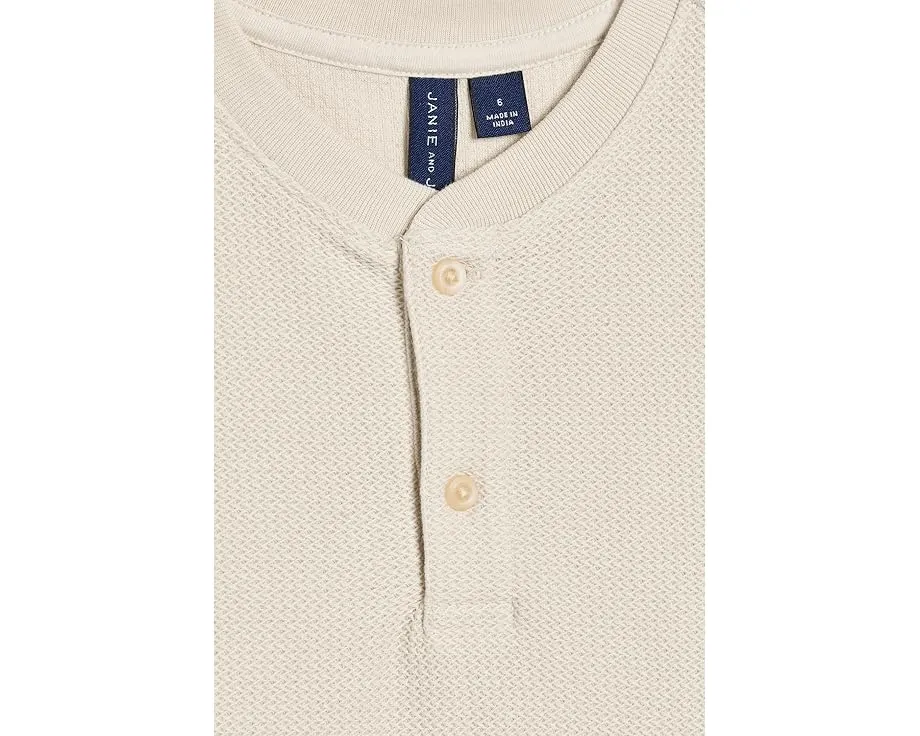 Футболка поло Striped Henley от Janie and Jack со свободным кроем