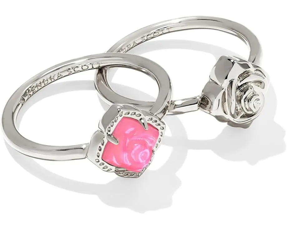 Набор колец Kendra Scott Mallory Rose с мотивом розы из латуни