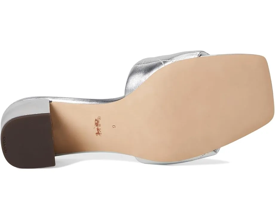 Сандалии COACH Holly на квадратном каблуке со стежкой и логотипом