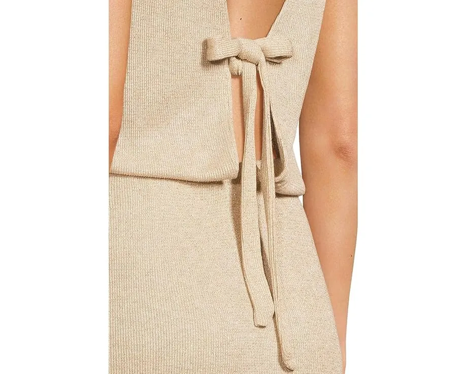 Платье BECCA Gilded с капюшоном и металлизированной вязкой