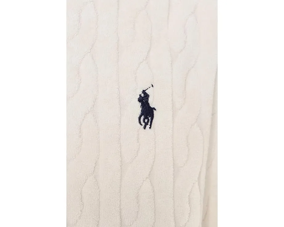 Повседневная рубашка поло Polo Ralph Lauren трикотажная с кабельным узором
