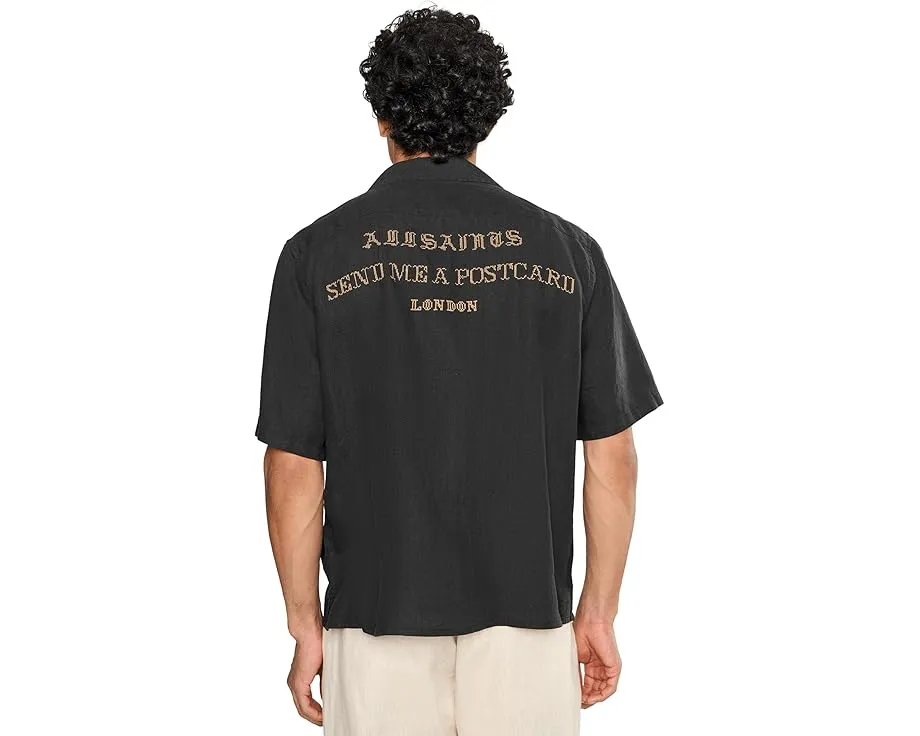 AllSaints Dunloe рубашка с коротким рукавом Jet Black