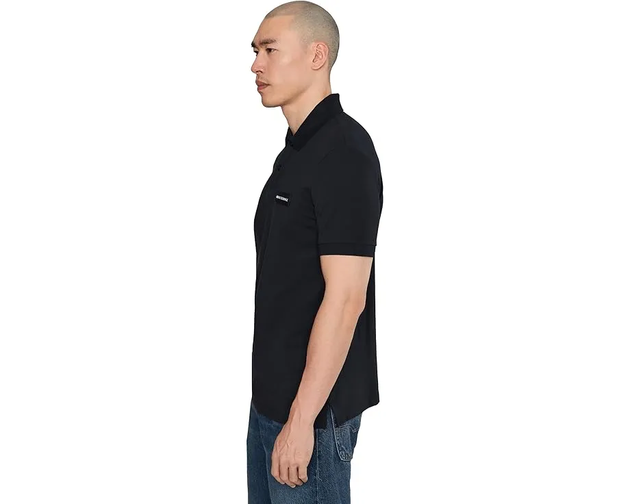 Поло Armani Exchange White Edition с коротким рукавом в облегающем крое slim