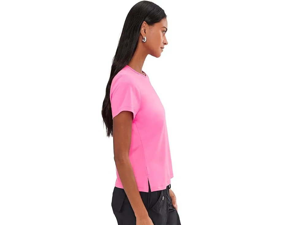 Футболка Jamie Sadock с круглым вырезом и карманом из роскошной ткани розового цвета