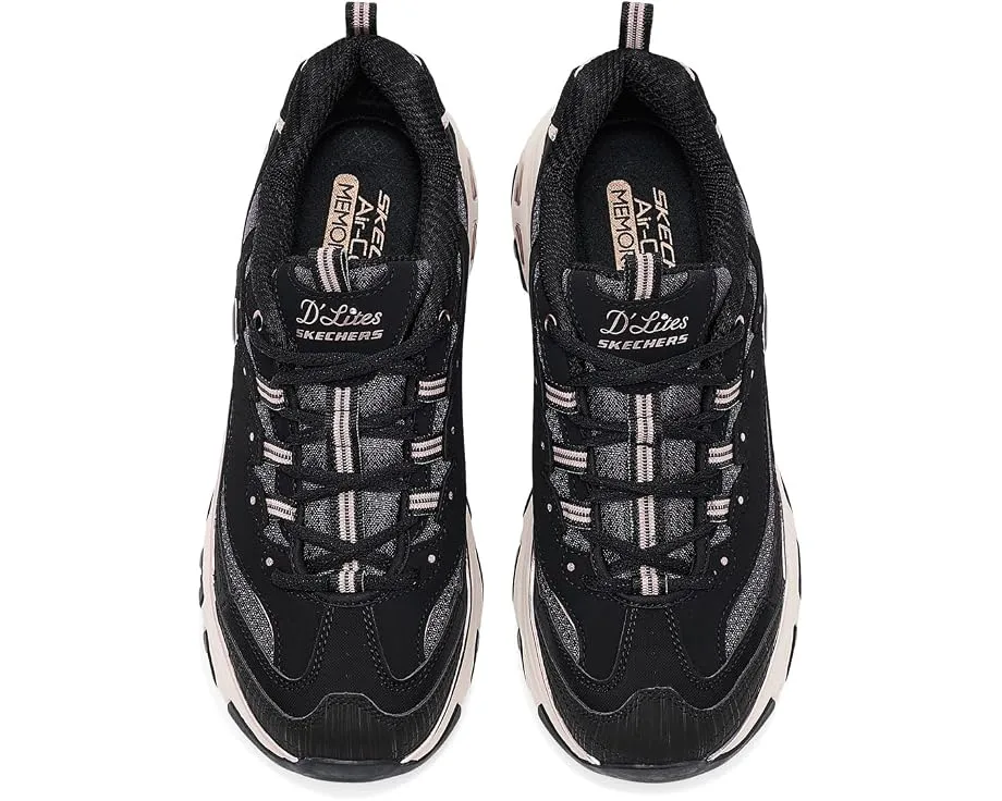 Кроссовки Skechers D'Lites Chrome Wave с хромированной отделкой