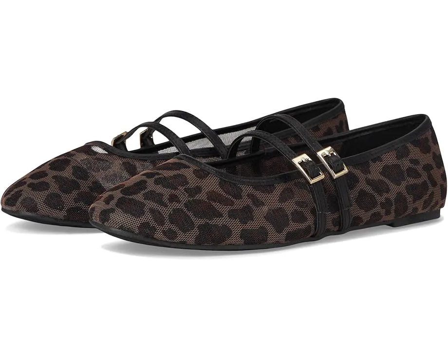 Балетки Kenneth Cole New York Mackenzie из леопардовой сетки с миндальным носком