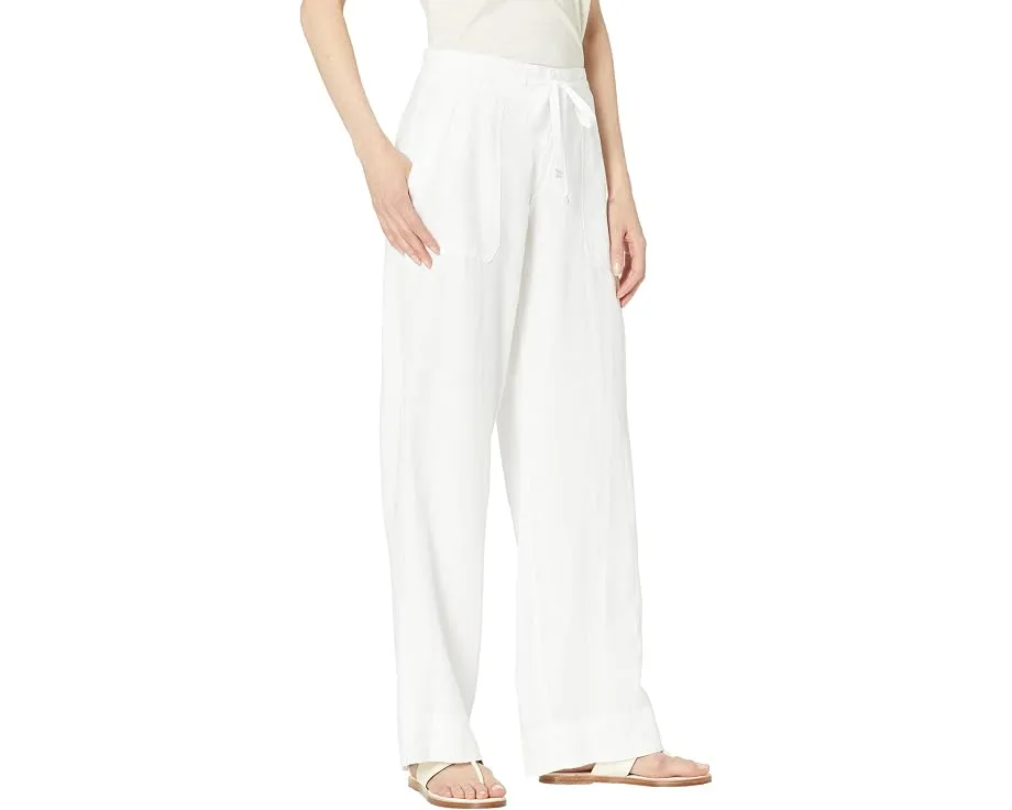Широкие брюки из льна с эластичным поясом от Lauren Ralph Lauren