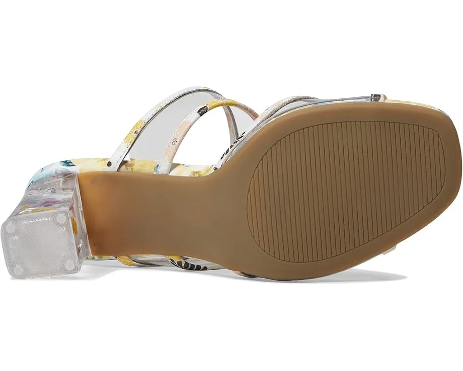 Сандалии L'Artiste by Spring Step Adored с прозрачными ремешками и цветами в каблуке