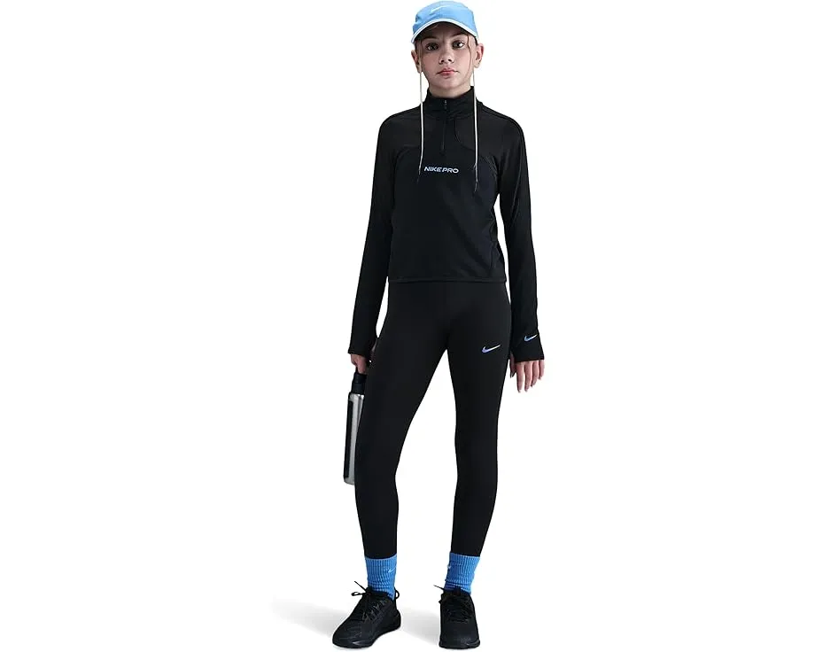 Детская кофта Nike Kids Pro с технологией Therma-FIT и молнией на половину