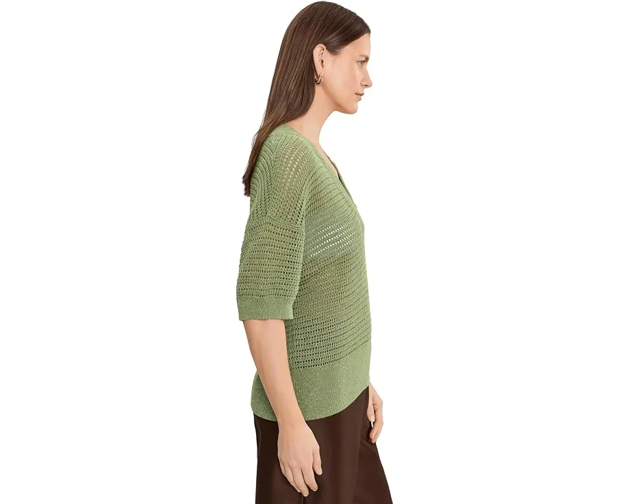 Varley трикотажный топ Callie Knit с V-образным вырезом и пуговицами