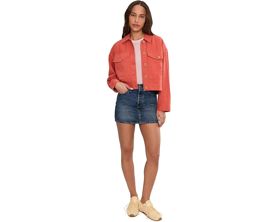 Укороченная джинсовая куртка Liverpool Los Angeles oversize из мягкой ткани