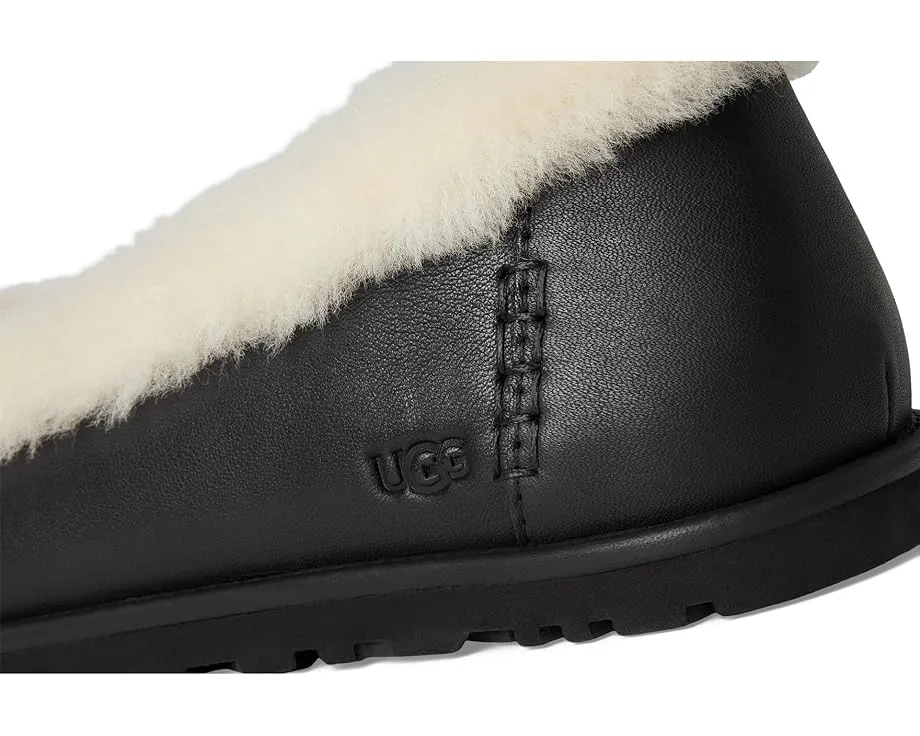 UGG Zora Leather Ballet Flat кожаные балетки на подошве из сахарного тростника