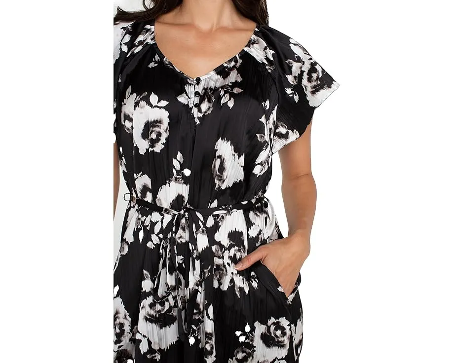 Платье Liverpool Los Angeles с расклешенными рукавами и цветочным принтом