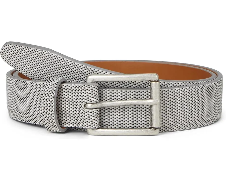 Ремень Johnston & Murphy из кожи с узором Brushed Micro Check