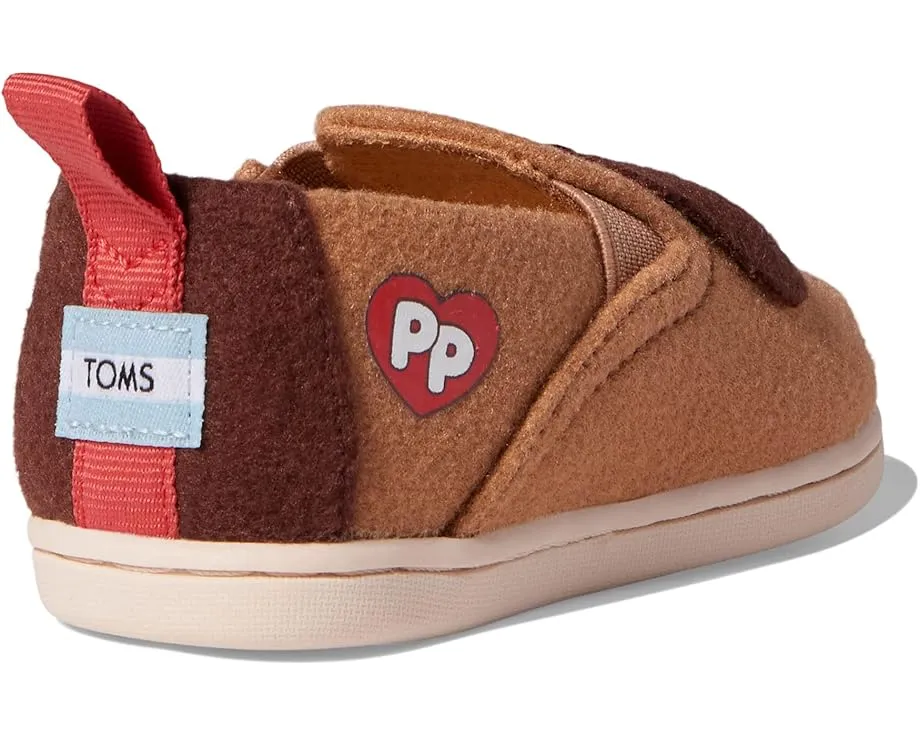 Детские лоферы TOMS Felt Pound Puppy с мордочкой щенка на липучке
