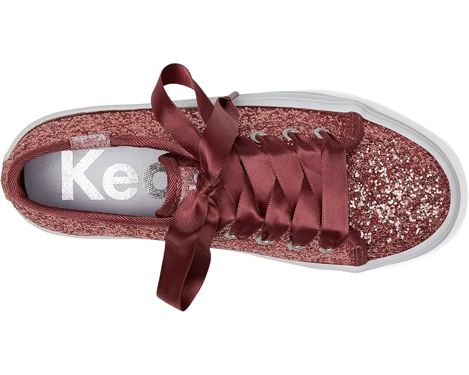 Детские кроссовки Keds Triple UP Glitter Celebrations с блестками и стопкой