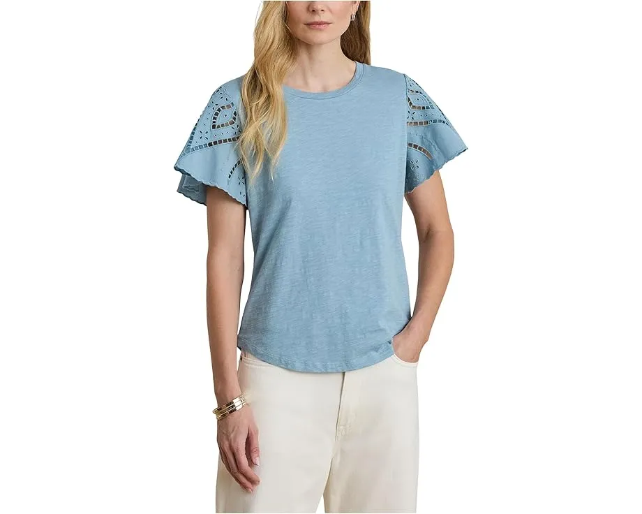 Lauren Ralph Lauren трикотажный топ с глазками и воланами из широкой ткани