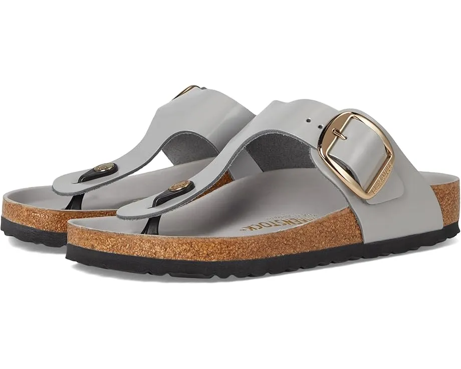 Сандалии Birkenstock Gizeh Big Buckle T-strap с пробковой стелькой