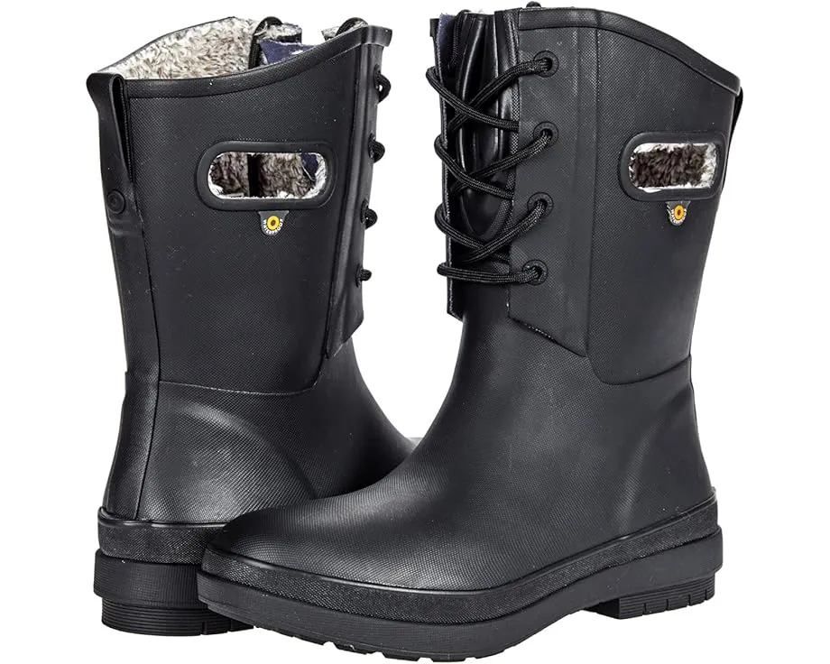 Bogs Amanda Plush II Lace Водонепроницаемые ботинки на шнуровке с искусственным мехом