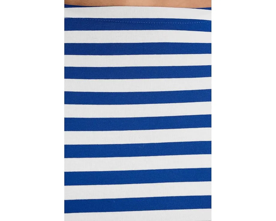 Футболка с вырезом лодочкой из стрейч-хлопка в полоску Lauren Ralph Lauren