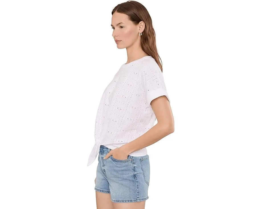 Хлопковая футболка Eyelet All Day Tie Tee Sanctuary