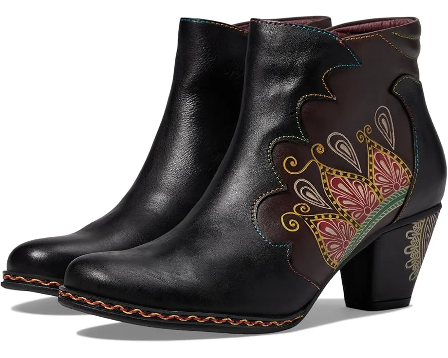 Ботильоны L'Artiste Zamihi из крашеной вручную кожи с блочным каблуком