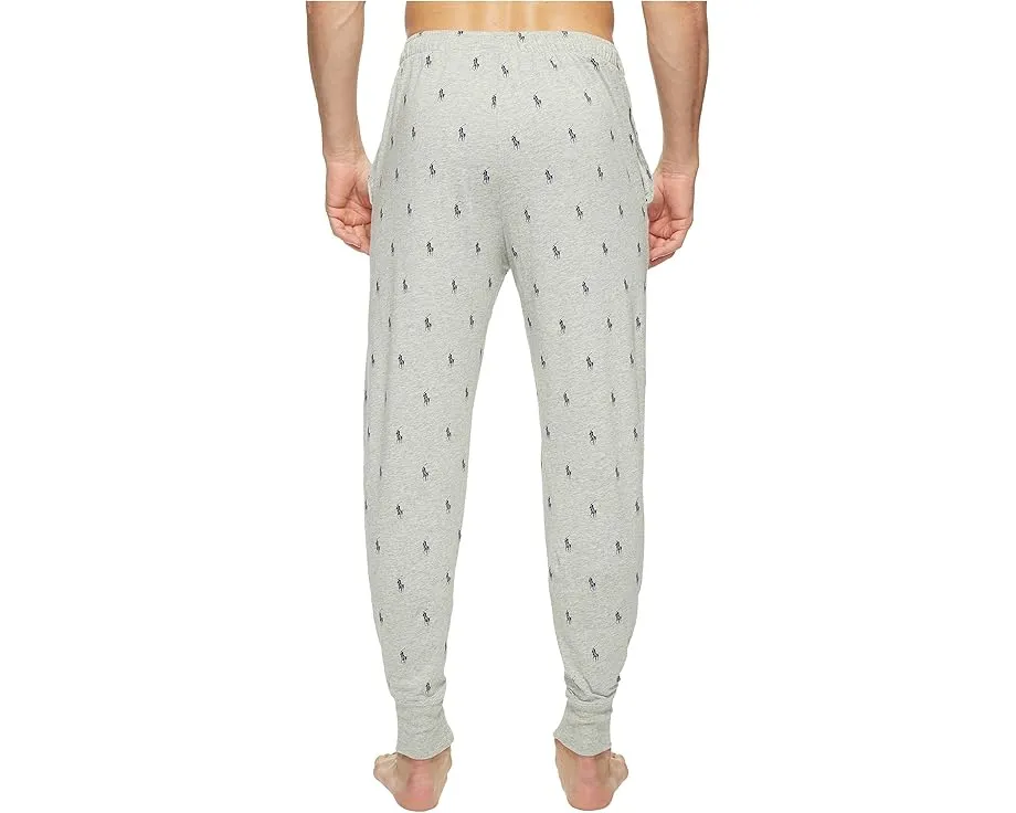 Пижамные джоггеры All Over Pony Player Knit Sleepwear от Polo Ralph Lauren из хлопкового трикотажа