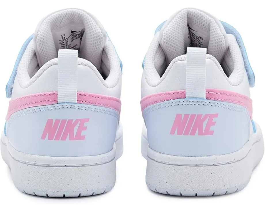 Кроссовки Nike Kids Court Borough Low Essential+ с эластичными шнурками и липучкой
