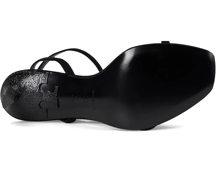 Босоножки Tory Burch на каблуке 90 мм с паве-деталью