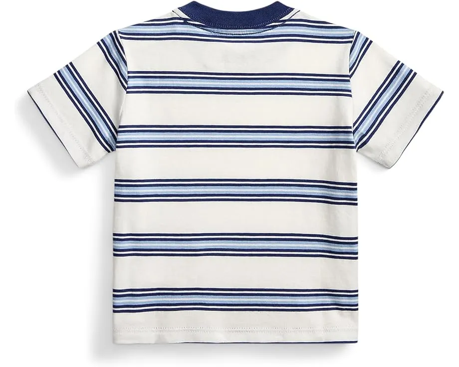 Полосатая футболка из хлопкового джерси для младенцев Polo Ralph Lauren Kids