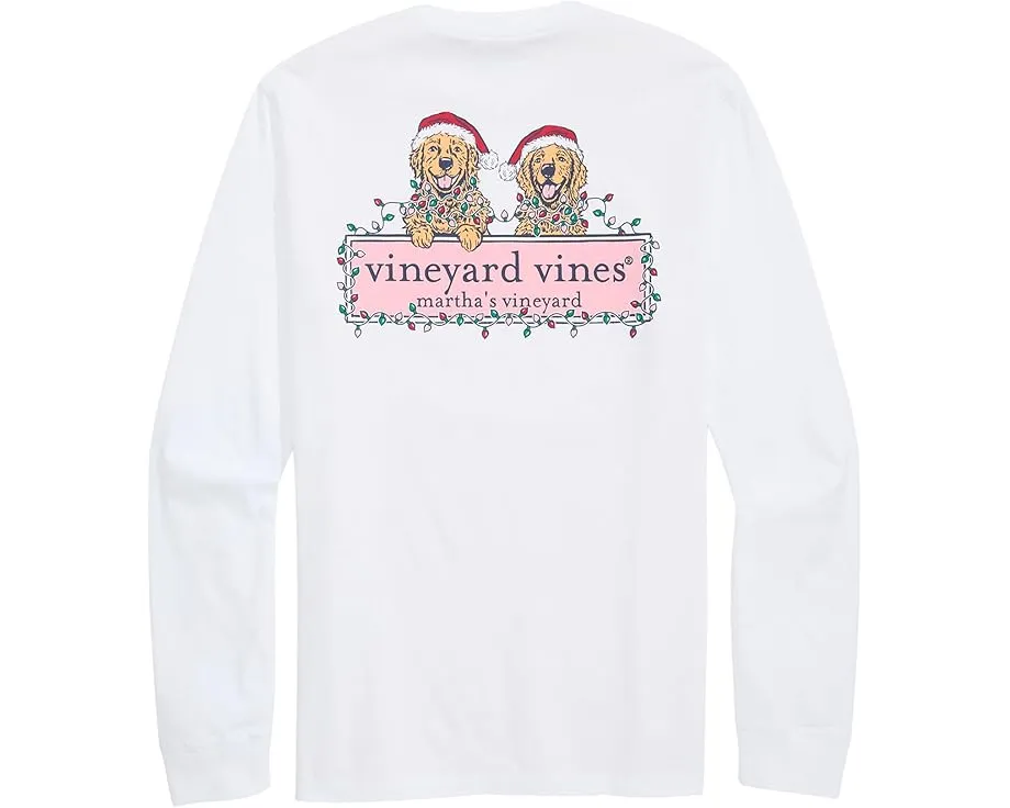 Длинная футболка String Lights Pups с карманом и принтом от Vineyard Vines
