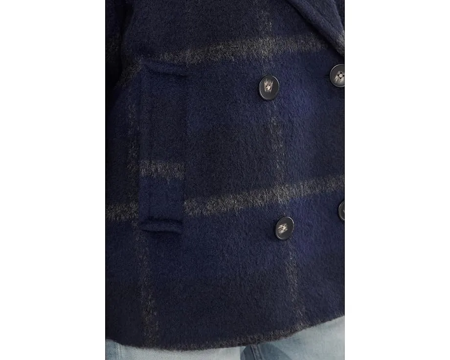 Короткое пальто-бушлат Levi's из смесовой шерсти с отстегивающимся воротником